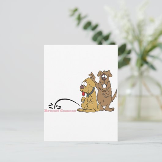 Plas op Kanker van de Borst Briefkaart (Staand voorkant)