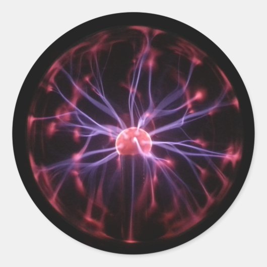 Plasma bal ronde sticker (Voorkant)
