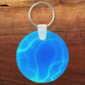 Plasma Ball Aqua Blue Photo Sleutelhanger (Achterkant)