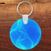 Plasma Ball Aqua Blue Photo Sleutelhanger (Voorkant)