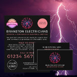 Plasma Ball, elektricien Adverteren Flyer<br><div class="desc">Plasma bal,  elektricien Adverteren brochures door de Visitekaartje winkel.</div>