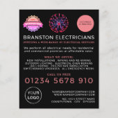 Plasma Ball, elektricien Adverteren Flyer (Voorkant)