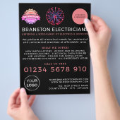 Plasma Ball, elektricien Adverteren Flyer (Hand)