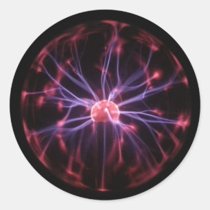 Plasma Ball Ronde Sticker