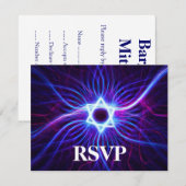 Plasma magen bar/bat mitswa RSVP Kaartje (Voorkant / Achterkant)