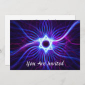 Plasma Magen Bar/Bat Mitzvah Kaart (Voorkant / Achterkant)