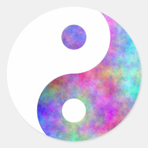 Plasma Yin Yang Ronde Sticker