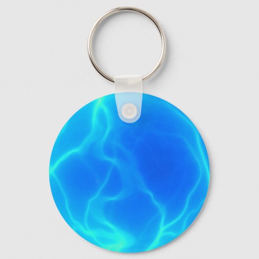 Plasmabal Aqua Blauwe Foto Sleutelhanger (Voorkant)