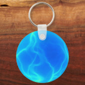 Plasmabal Aqua Blauwe Foto Sleutelhanger (Voorkant)