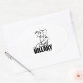 Plassen op Hillary Ovale Sticker (Envelop)