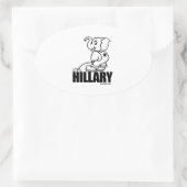 Plassen op Hillary Ovale Sticker (Tas)