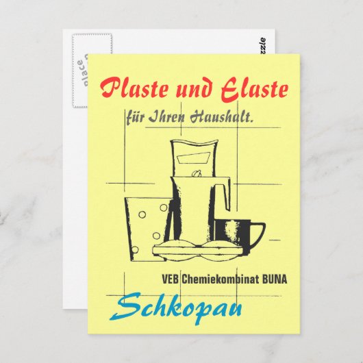 Plaste und Elaste DDR Briefkaart (Voorkant / Achterkant)