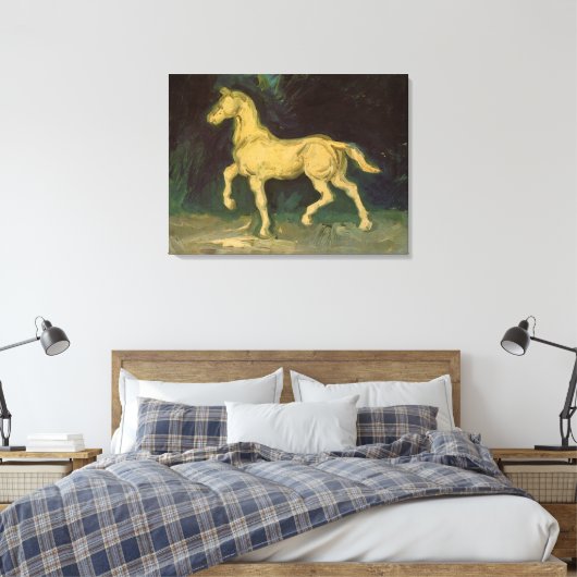 Plaster Statuette of a Horse van Vincent van Gogh Canvas Afdruk (Insitu (Slaapkamer))