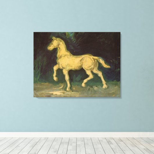 Plaster Statuette of a Horse van Vincent van Gogh Canvas Afdruk (Insitu (Houten vloer))