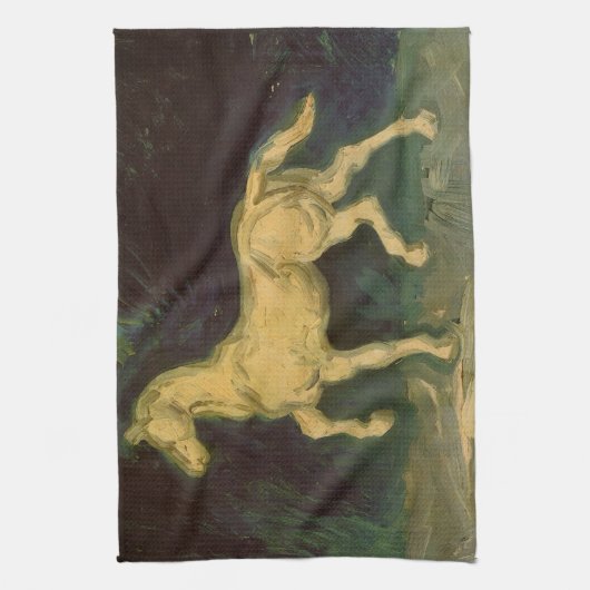 Plaster Statuette of a Horse van Vincent van Gogh Theedoek (Verticaal)