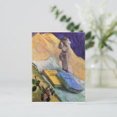 Plaster Statuette Roos 2 Novels Van Gogh Fine Art Briefkaart (Staand voorkant)
