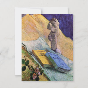 Plaster Statuette Roos en Novels Vincent van Gogh