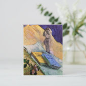 Plaster Statuette Roos en Novels Vincent van Gogh (Staand voorkant)