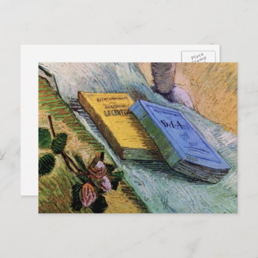 Plaster Statuette Roos en Novels Vincent van Gogh Briefkaart (Voorkant / Achterkant)