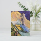 Plaster Statuette Roos en Novels Vincent van Gogh Briefkaart (Staand voorkant)