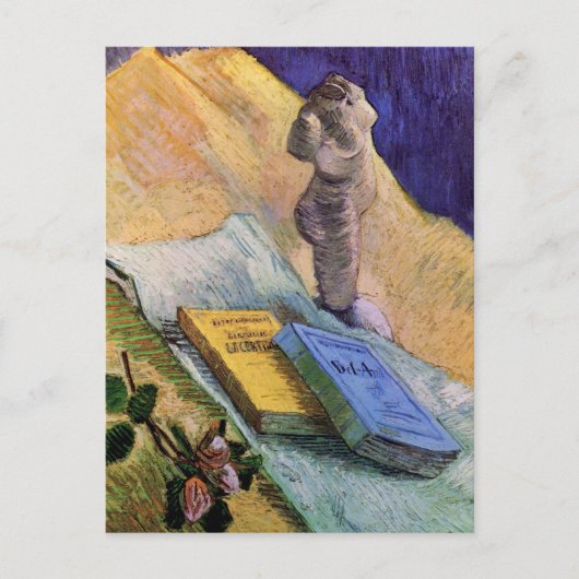 Plaster Statuette Roos en Novels Vincent van Gogh Briefkaart (Voorkant)