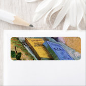 Plaster Statuette Roos en Novels Vincent van Gogh Etiket (Insitu)