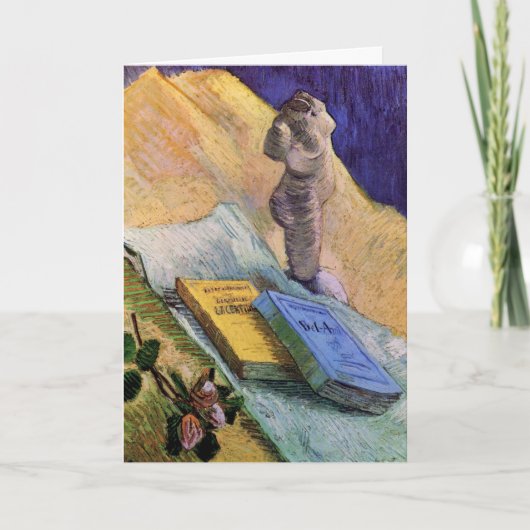 Plaster Statuette Roos en Novels Vincent van Gogh Kaart (Voorkant)