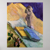 Plaster Statuette Roos en Novels Vincent van Gogh Poster (Voorkant)