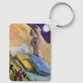Plaster Statuette Roos en Novels Vincent van Gogh Sleutelhanger (Achterkant)