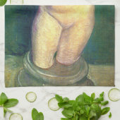 Plaster Statuette Vrouw Torso door Vincent van Gog Theedoek (Gevouwen)