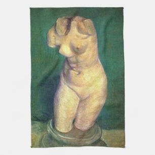 Plaster Statuette Vrouw Torso door Vincent van Gog Theedoek