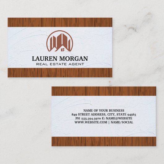 Plaster Wall | Houtsim Visitekaartje (Voorkant / Achterkant)