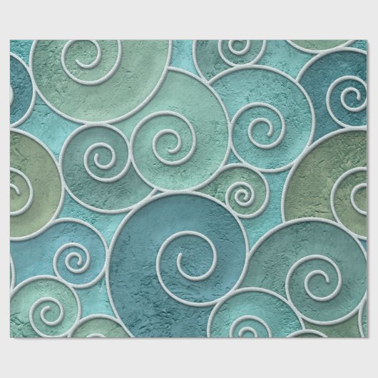 Plaster wall seamless texture with swirls pattern, cadeaupapier (Vlak)