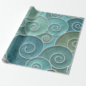 Plaster wall seamless texture with swirls pattern, cadeaupapier (Uitgerold)