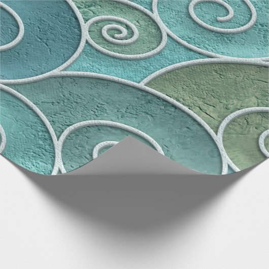 Plaster wall seamless texture with swirls pattern, cadeaupapier (Hoek)