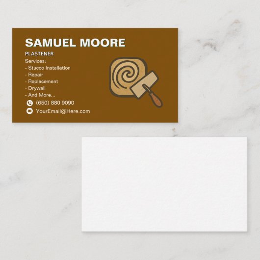 Plasterer Drywall Business Card Drywall Visitekaartje (Voorkant / Achterkant)