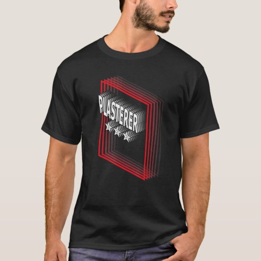 Plasterer Job Title Appreciezer Retro T-shirt (Voorkant)