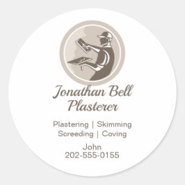 Plasterer Masonry Drywall Ronde Sticker