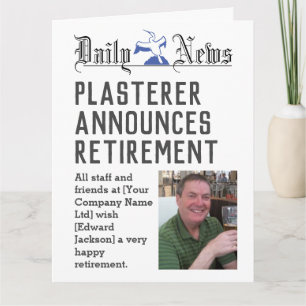 Plasterer Retirement Card om u aan te passen Kaart