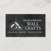 Plastering and Painting Services Watercolor art Visitekaartje (Voorkant)