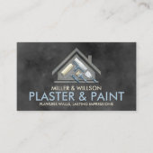 Plastering and Painting Services Watercolor art Visitekaartje (Voorkant)