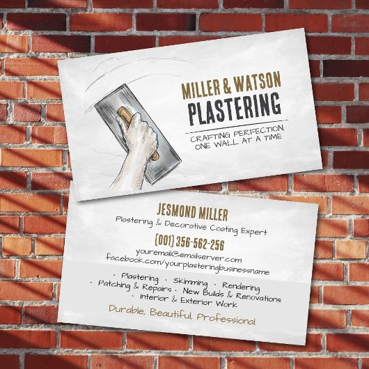 Plastering Services  Visitekaartje