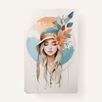 Plastic badge - verticaal