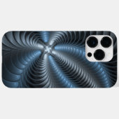 Plastic Blauw Grijs 3D Fractale Kunst Moderne Abst Case-Mate iPhone Case (Achterkant (horizontaal))