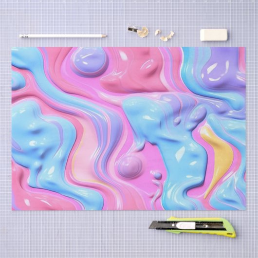 Plastic Bubble Abstract Tissuepapier (Craft)