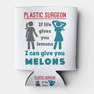 Plastic chirurg als het leven je meloenen geeft blikjeskoeler