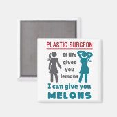 Plastic chirurg als het leven je meloenen geeft magneet (Voorkant / Achterkant)