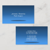 Plastic chirurg blauw visitekaartje (Voorkant / Achterkant)