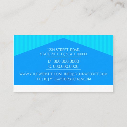 Plastic chirurg / Doctor / chirurg assistent Busin Visitekaartje (Achterkant)