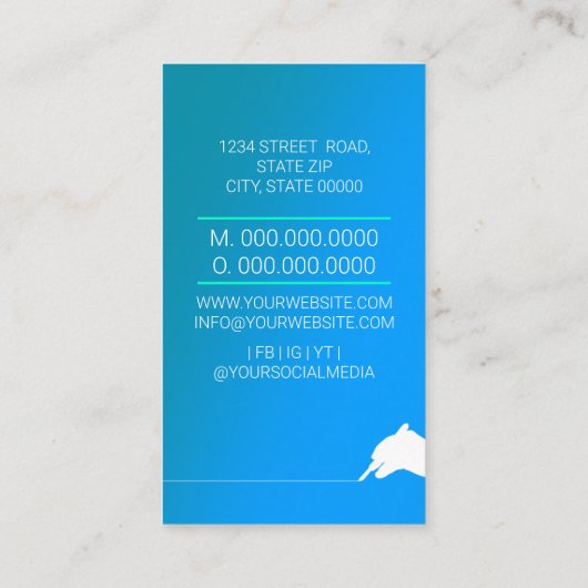 Plastic chirurg / Doctor / chirurgische assistent Visitekaartje (Achterkant)